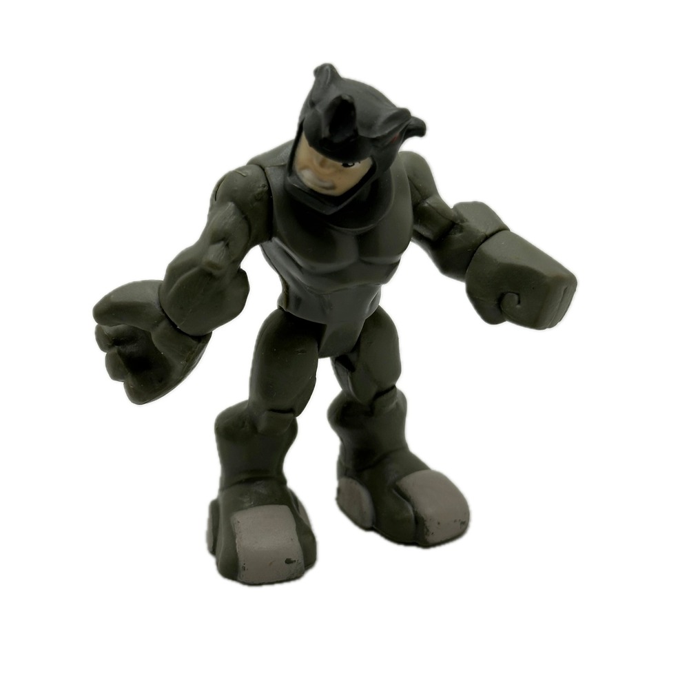 Hasbro Marvel Super Hero Squad Rhino Action Figure Spider-Man Villain 2011 Grey